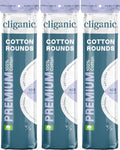 Cliganic Premium Cotton Rounds - Hypoallergenic Makeup Remover Pads | 300 Count, Lint-Free, 100% Pure Cotton