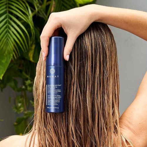 MONAT Smoothing Anti-Frizz Blowout Styling Spray | Quick-Dry Frizz Control & Heat Protection for Glossy Hair