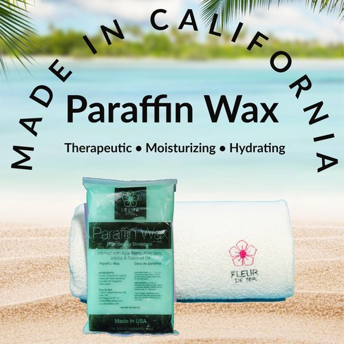 Paraffin Wax Refills 1lb by FLEUR DE SPA – Made in USA – Infused with Coconut & Jojoba Oils – Moisturizing, Hydrating & Soothing for Hands, Feet & Body – Spa & Home Use