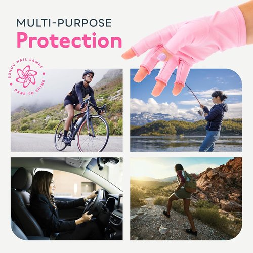 SUNUV LED Gloves - Professional UV Protection for Gel Nails | UPF 50+ Anti-UV, Ideal for Nail Techs