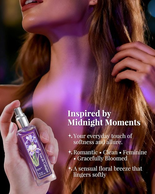 EJW Midnight Violet Body Spray - Elegant Floral Hair Perfume & Body Mist, Alcohol-Free, 1.01 fl oz