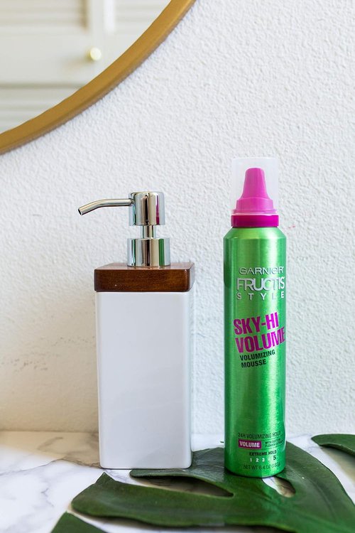 Garnier Fructis Style Sky-Hi Volume Mousse - Volumizing Hair Product, 6.4 oz for Full Body