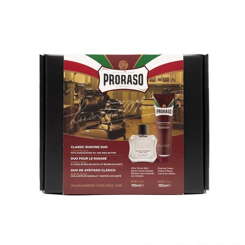 Proraso Shaving Kit - Nourishing Cream & After Shave Balm for Coarse Beards | Premium Italian Duo