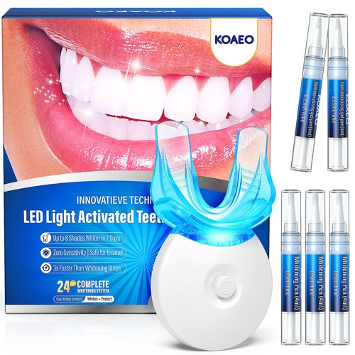 Teeth Whitening Kit – 3 Teeth Whitening Pens + 2 Desensitizing Pens – LED Light – 35% Carbamide Peroxide – Safe & Dentist-Recommended – Fast 7-Day Visible Whitening + Remineralizing Care（Yuzu Citrus）