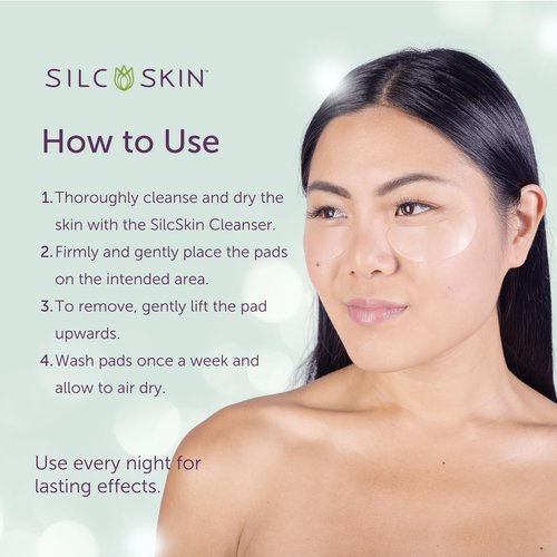 Silc Skin Silicone Eye Pads Reusable Overnight Eye Patches, Medical Grade Silicone For Fine Lines And Puffiness, Eye Mask Holiday Beauty Gift For Her, 60 Day Supply