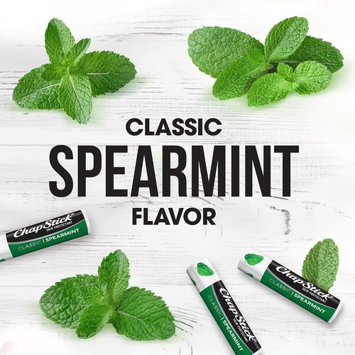 ChapStick Classic Spearmint Lip Balm - 12-Pack of Cool & Refreshing Moisturizer, 0.15 Oz Each