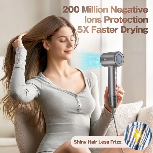 Labiim Hair Dryer - High-Speed Ionic Blow Dryer with Brushless Motor | Quiet, Compact Design for Fast Drying