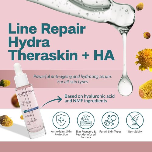 Christina Line Repair Hydra Theraskin +HA Face Serum - 30ml - Wrinkle Smoother with Hyaluronic Acid for All Skin Types