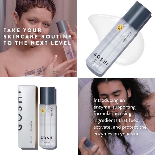 GOSHI Super Vitamin Elixir Toner for All Skin Types 5 fl. oz - Nourishing Face Toner Spray Infused with Vitamin E, Cold-Pressed Sesame Oil, Wild Thyme and More Plant Extracts - Made in Japan