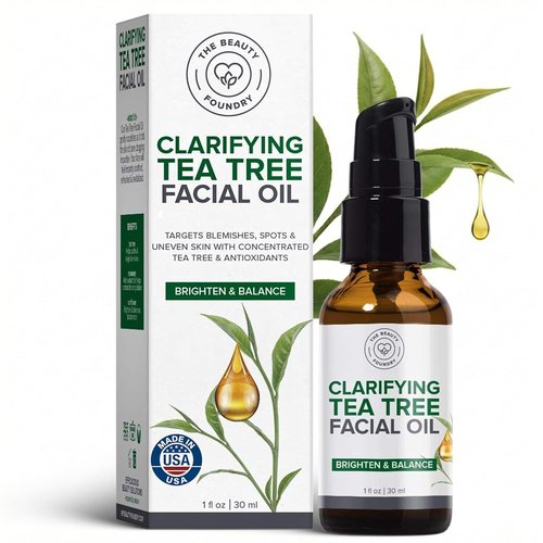 Skiennix Tea Tree Facial Oil - Targets Acne & Uneven Skin Tone | Antioxidant-Rich Beauty Oil, 1 oz