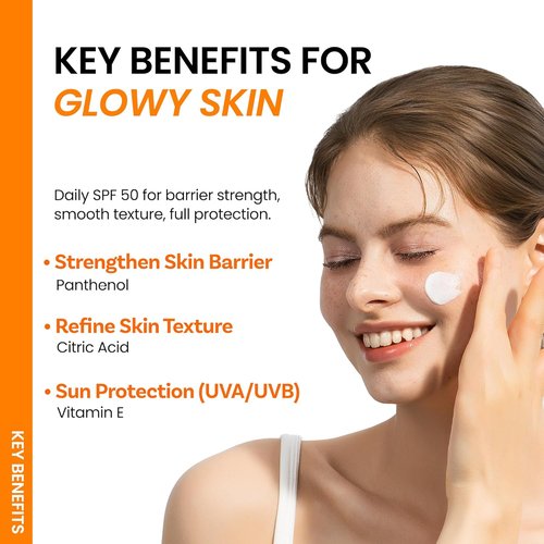 ONGREDIENTS Skin Barrier Moisture Sunscreen SPF 50 - Hydrating, Non-Sticky, Glowy Finish | 1.7 fl. oz.