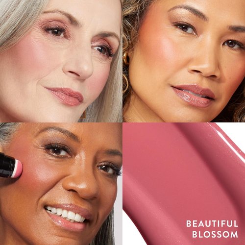 Laura Geller New York Serum Blush Tint - Lightweight Liquid Blush for Cheeks | Beautiful Blossom