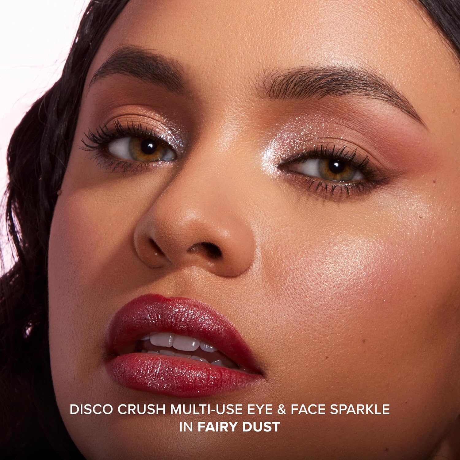 Too Faced Disco Crush Glitter - High Shine Multi-Use Eye & Face Sparkle | Creamy Iridescent Multichrome, 0.05 Ounce