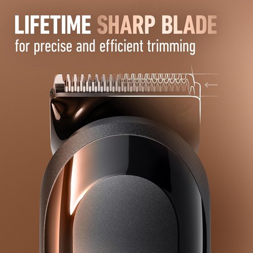 King C. Gillette Cordless Beard Trimmer - 3 Combs, Cleaning Brush & Travel Bag Included | Blue