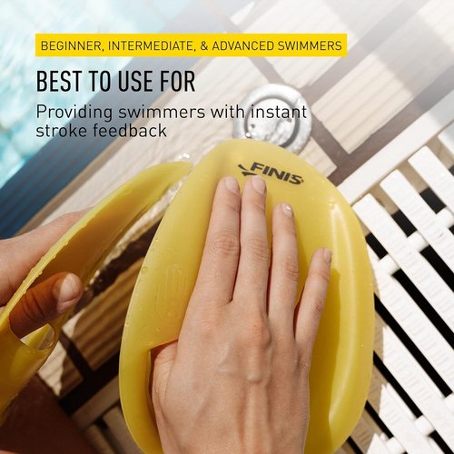 FINIS Agility Floating Swim Paddles - Strapless Design for Enhanced Stroke Technique | Instant Feedback