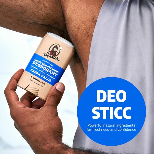 Dr. Squatch Natural Men’s Deodorant – Aluminum Free Natural Deodorant Men with Charcoal & Postbiotics for 72-Hour Odor Protection – Coconut Castaway, 2.65oz Stick
