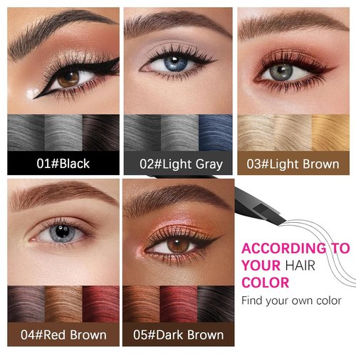 MAVENI Browcharm Microblading Eyebrow Pencil - Ultra-Fine 0.1mm Waterproof Definer in Mini 01 Black