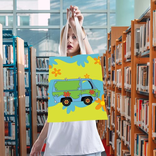 Cartoon Movie Shoulder Bag Machine Car Tote Bag Machine Gift Best Friend Gift Mystery Van Bag (Mystery van T)