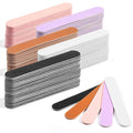 Makartt Mini Nail Files: 100/180 Grit Emery Boards for Nails, 100 Pcs Disposable Doubled Sided Coarse & Fine Bulk Manicure Kit Home Salon Use(Black White Pink Purple Brown)