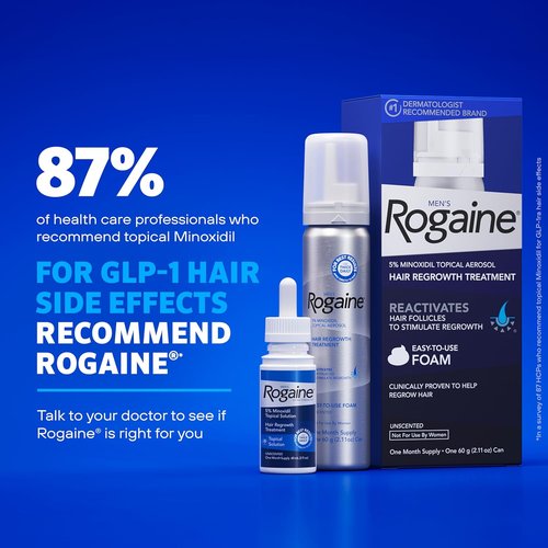 Regine Switzerland Men’s Rogaine Extra Strength 5% Minoxidil - Clinically Proven Hair Regrowth Solution | 3 Month Supply