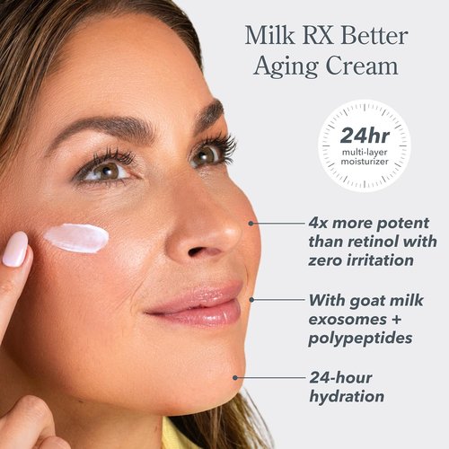 Beekman 1802 Milk RX Advanced Collagen Moisturizer - 4X Retinol Alternative with Goat Milk Exosomes, 0.51 fl oz