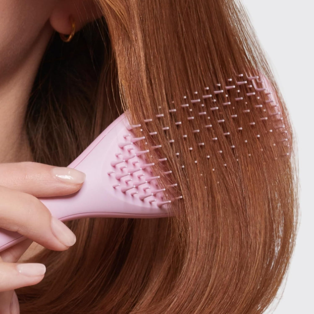 Tangle Teezer Ultimate Detangler Brush - Travel-Size Mini for Straight to Wavy Hair | Millennial Pink, Reduces Breakage