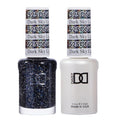 DND Gel Black Polish Set - Chip-Free UV/LED Gel & Air Dry Nail Lacquer Duo | 0.5 Fl Oz Each