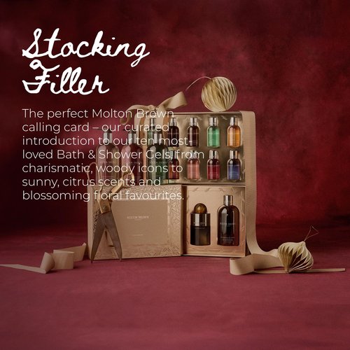 Stocking Filler Gift Set - 10 x 1.7 fl. oz. Luxury Scented Body Washes, Christmas Body Care Beauty Gift