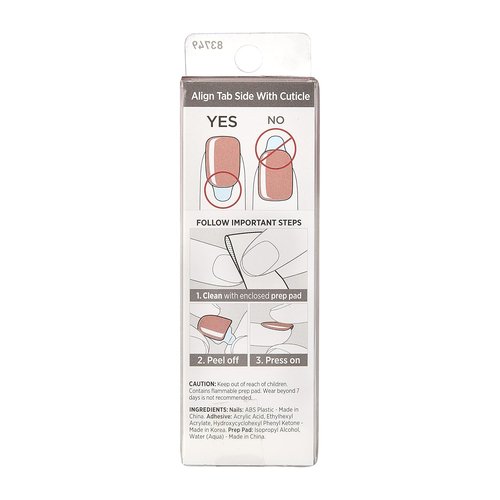 KISS imPRESS Press-On Nails - No Glue, Short Squoval Shape, Pink 'Sandbox' Color | 30 Nails & Accessories Included