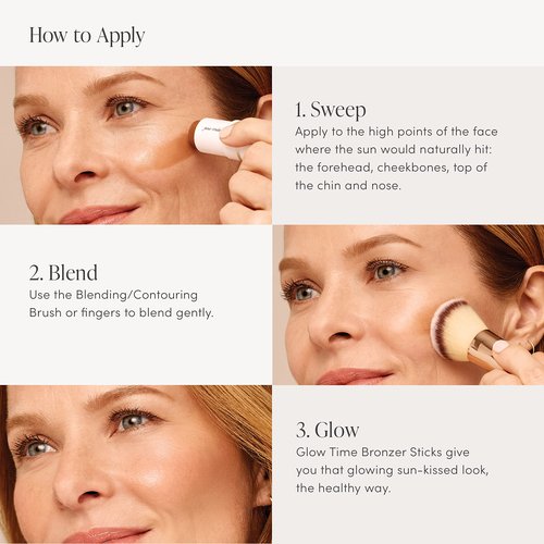 jane iredale Glow Time Bronzer Stick | Creates a Sculpted, Sun-kissed Look | Infused with Natural Ingredients and Skin-boosting Botanicals - Sizzle