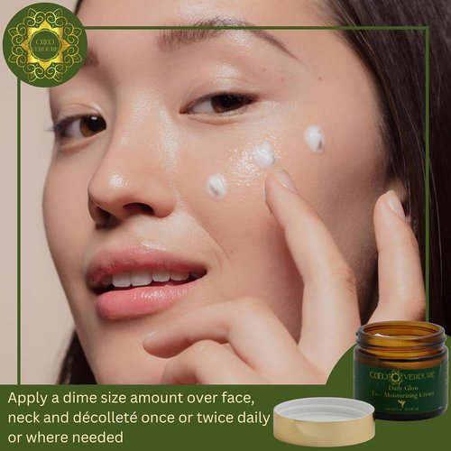 Daily Glow Face Moisturizing Cream - Ultra Hydrating Formula with Vitamin E & Jojoba Oil | 2oz for Dry, Sensitive Skin