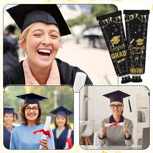 Loopeer 24 Pcs Class of 2026 Graduation Hand Cream Bulk Gifts Set Double-sided Design Graduation Hand Lotions Congrats Grad Party Favors for College and High School Graduates