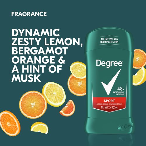 Degree Men Original Protection Antiperspirant Deodorant, Sport, 2.7 oz pack of 6