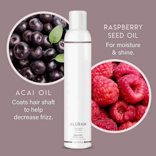ALURAM High Hold Finishing Spray - All-Day Humidity Resistance with Raspberry & Acai Oils | 10 Fl Oz