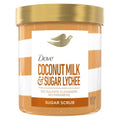 Dove Sugar Body Scrub - Coconut & Lychee Exfoliator for Hydrated Skin | 15 oz