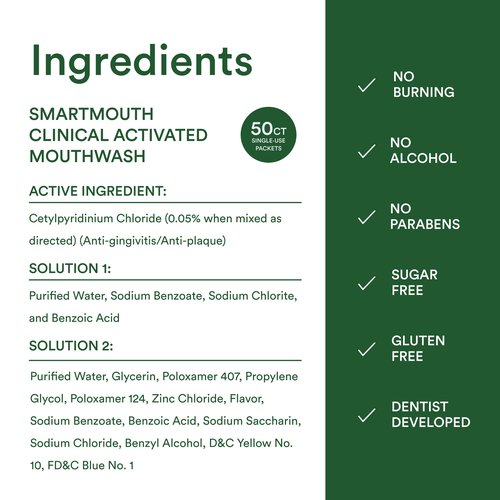 SmartMouth Clinical Rinse Single Pack – 50 Pack