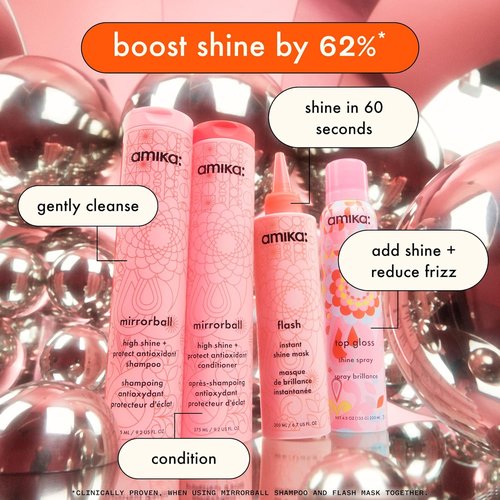 Amika Top Gloss Shine Spray - Achieve Brilliant Shine and Smoothness | 4 oz