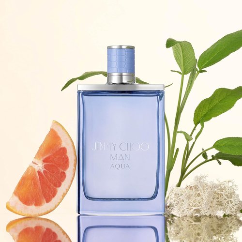 JIMMY CHOO - Man Aqua Eau de Toilette - Refreshing Men's Fragrance with Grapefruit & Clary Sage - 3.3 oz