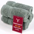 YRALY Premium Turkish Cotton Washcloths (4 Pack) Hotel Quality Ultra Soft & Absorbent Towels for Face, Hand, Kitchen & Cleaning – Sage Green