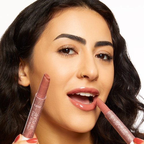 tarte maracuja juicy lip plump bestsellers duo – Hydrating Volumizing Shimmer Lip Plumper Balm, Plumps & Moisturizes, Vegan & Cruelty-Free, full size, dahlia & rosy copper shimmer glass