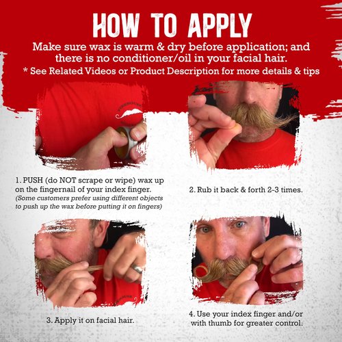 Firehouse Moustache Wax - Made in USA - for Beard & Mustache Shaping - All-Weather, Naturally Scented and Colored Beard Wax (DARK, 1 Ounce Tin) - Handmade in Small Batches by John the Fireman