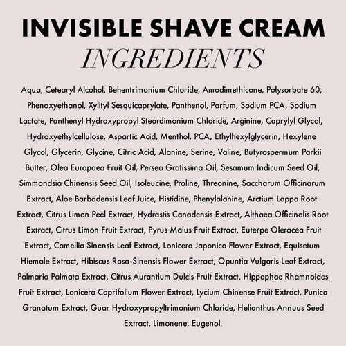 Hanz de Fuko Invisible Shave Cream for Men & Women – Premium Shaving Cream, Great for Sensitive Skin – Hypoallergenic Formula with Aloe Vera, Shea Butter, Acai – Sulfate and Paraben Free – 8 oz.