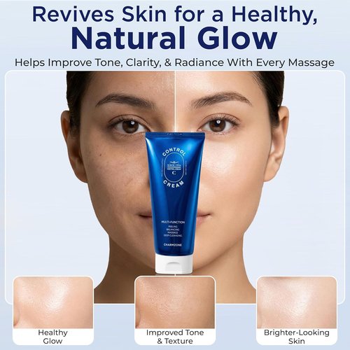 CHARMZONE Control Cream - Korean Exfoliating Face & Body Massage Cream for Sebum & Dead Skin Removal | Hydrating Moisturizer (150ml)