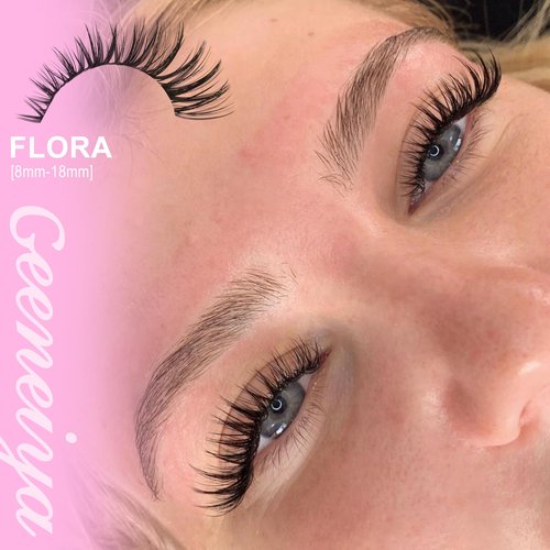 Geeneiya FLORA Lash Clusters, 8-18MM Wispy Eyelash Clusters, Natural Cluster Lashes for Beginners, Waterproof Cluster Eyelash Extensions DIY Lashes (Not Kit)