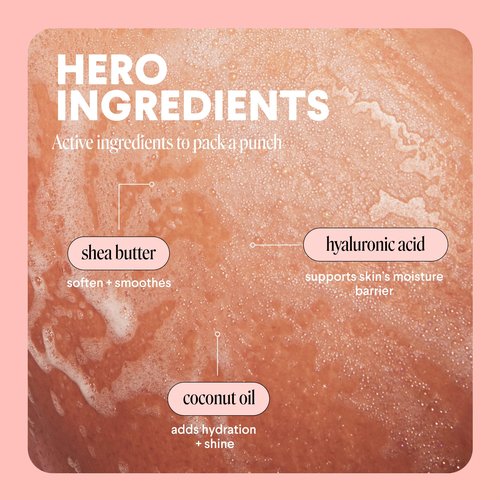 MONDAY HAIRCARE MOISTURE Body Wash with Hyaluronic Acid, Shea Butter, Coconut Oil & Grapefruit Extract for Normal to Dry Skin 900 mL (Dual Pack)