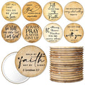 18 Pcs Mini Easter Christian Compact Mirrors for Women Mothers Day Church Gifts Retro Inspirational Bible Verse Pocket Makeup Mirrors Religious Employee Appreciation Gift for Church Party Favors