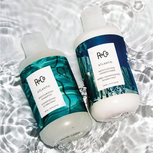 R+Co Atlantis B5 Shampoo & Conditioner Travel Set - Deep Hydration & Repair for Dry Hair | Vegan, Cruelty-Free | 2oz (Pack of 2)