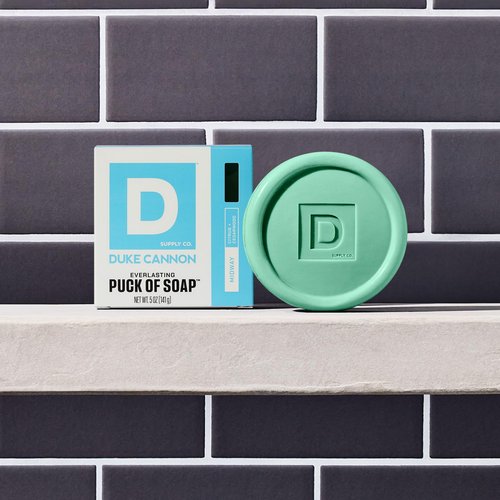 Duke Cannon Supply Co. Bar Soap Puck Bundle - Men's Natural Rounded Bar Soap with Masculine Scents - Disc-Shaped Mens Soap - All Skin Types - Hydrating - Midway & Superior, 5 oz (4 Pack)