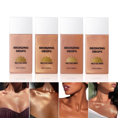 MAEPEOR Bronzing Drops - Sunny Glow Liquid Bronzer for Face & Cheeks | No Transfer, Instant Sun-Kissed Look (Color 01)