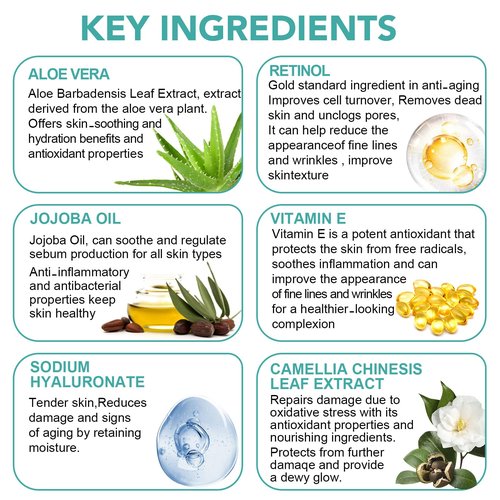 Retinol Serum - Retinol Liposome Delivery System with Hyaluronic Acid and Vitamin E, Aloe, Anti Aging Retinol Serum for Skin Repair, Fine Line and Wrinkles